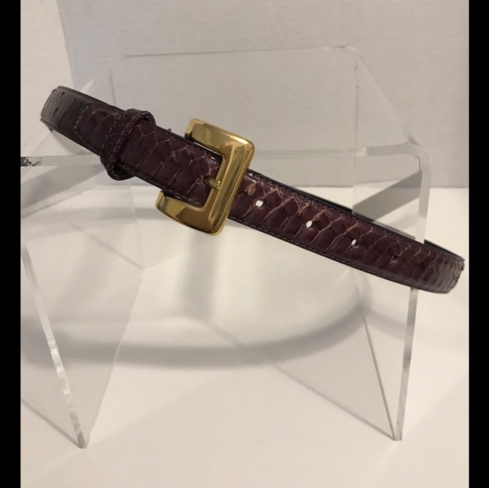 Purple Snakeskin Waist Belt